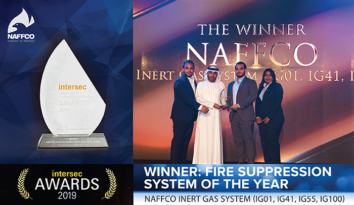 NAFFCO won 'Fire Suppression System of the Year 2019' at INTERSEC awards